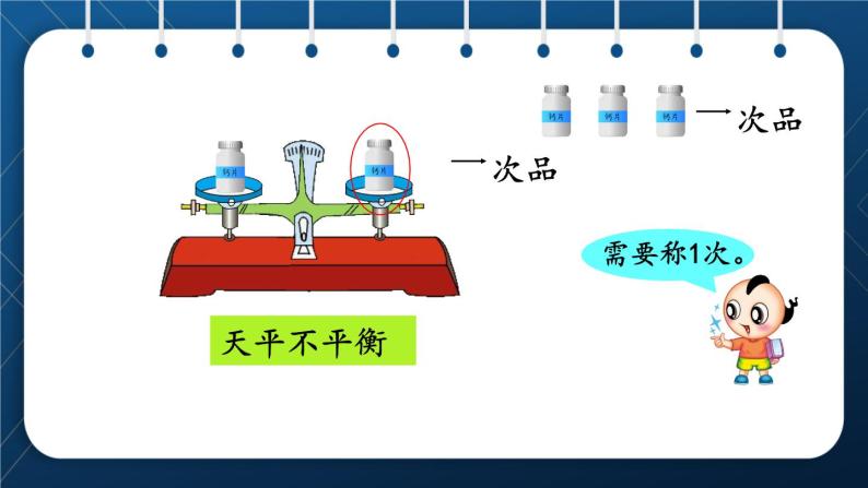 人教版五年级数学下册  第8单元 数学广角——找次品第1课时 “找次品”问题的基本解决策略和方法（课件）06