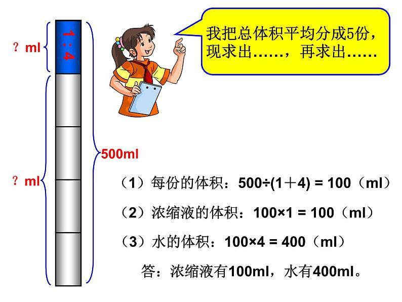 人教版六年级数学上册比的应用ppt08