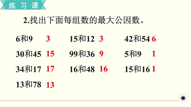 人教版数学五下 练习十五 分数的意义和性质（5） PPT课件03