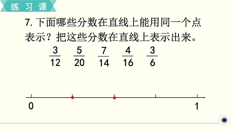 人教版数学五下 练习十六 分数的意义和性质（6） PPT课件08