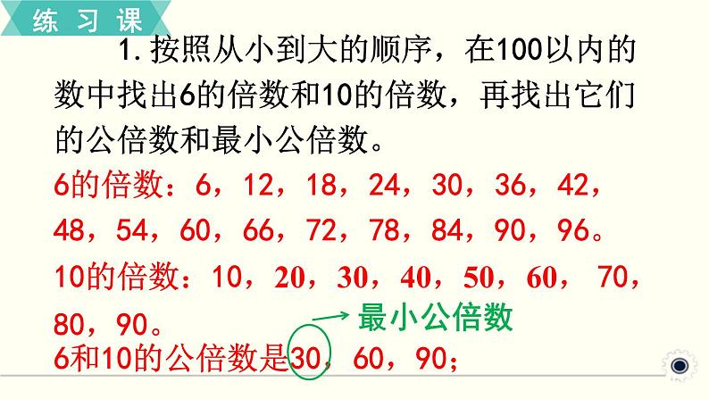 人教版数学五下 练习十七 分数的意义和性质（7） PPT课件02