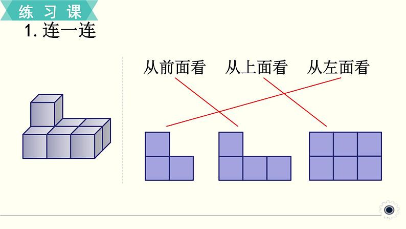 人教版数学四下 练习四 观察物体 PPT课件02