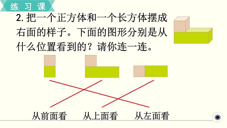 人教版数学四下 练习四 观察物体 PPT课件03