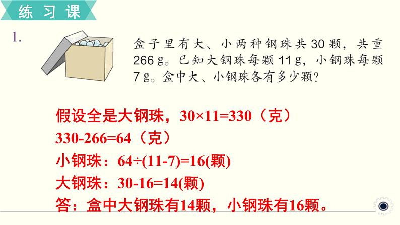 人教版数学四下 练习二十四 数学广角——鸡兔同笼 PPT课件02