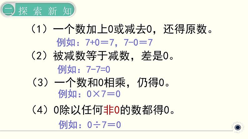 人教版数学四下 1.2.2 有关0的运算 精品课件04