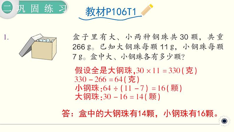 人教版数学四下 9.2 数学广角 ——鸡兔同笼练习课 精品课件03