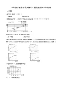 小学数学浙教版五年级下册三 折线统计图和运行图综合与测试单元测试练习