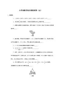 小升初数学综合模拟试卷（五）