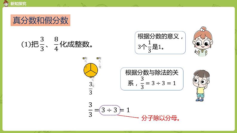 人教版五年级数学下册 第四单元 假分数化成整数或带分数课时5（PPT课件）04