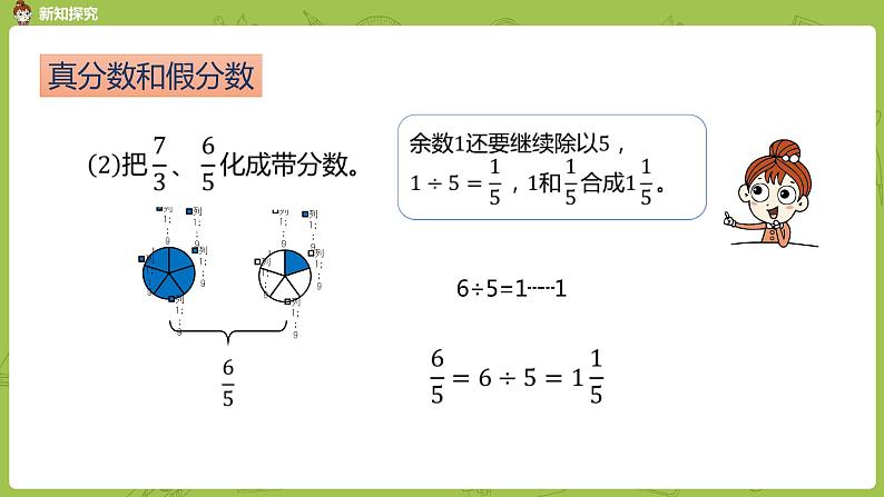 人教版五年级数学下册 第四单元 假分数化成整数或带分数课时5（PPT课件）07