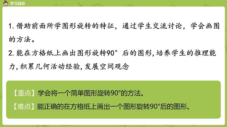 人教版五年级数学下册 第五单元图形的运动（三）旋转课时2（PPT课件）第2页