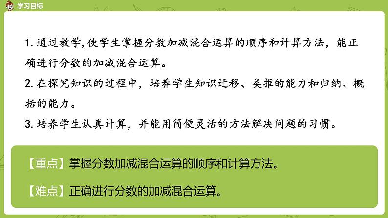 人教版五年级数学下册 第六单元 分数的加减混合运算课时1（PPT课件）第2页