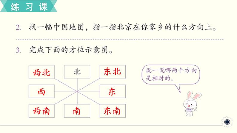 人教版数学三下 练习二 位置与方向（2） PPT课件03