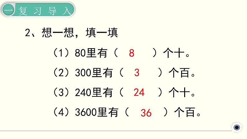 人教版数学三下 2.1.1 口算除法(1) 精品课件第3页