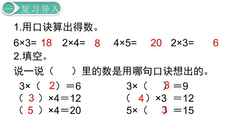 二年级数学人教版下册课件第2单元第8课时  用2~6的乘法口诀求商（1）第2页