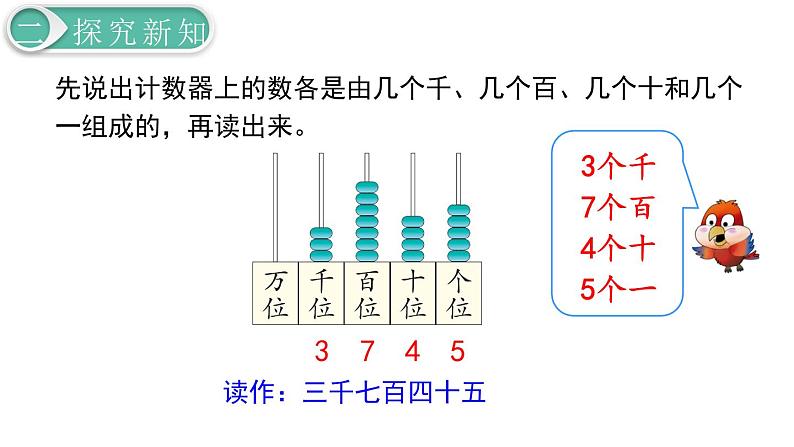 二年级数学人教版下册课件第7单元第6课时  10000以内数的认识（2）第4页