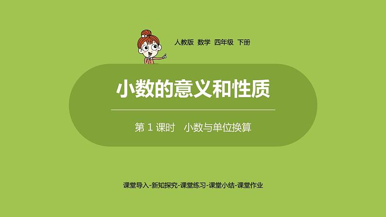 数学人教四（下）第四单元 小数与单位换算 课时（1） 课件PPT第1页