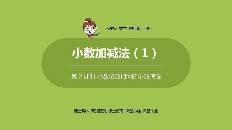 数学人教四(下)第六单元 小数加减法（1） 课时2 课件PPT第1页