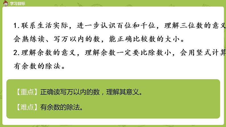 1.数学苏教版二（下）第九单元期末复习课时1第2页