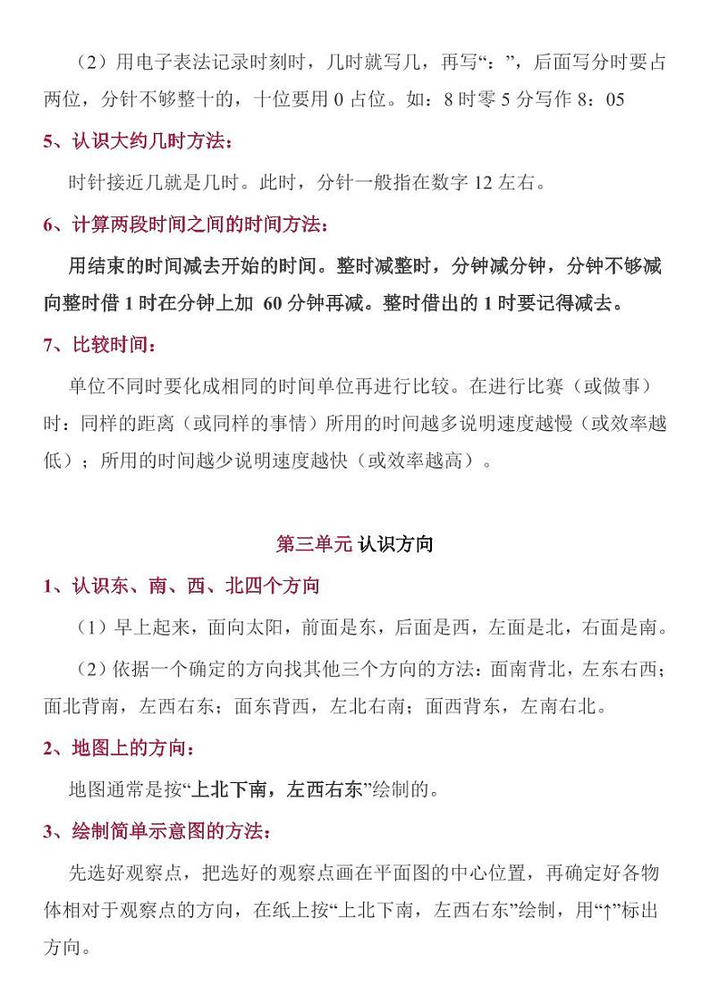 苏教二年级数学下全册名校精编知识点归纳03