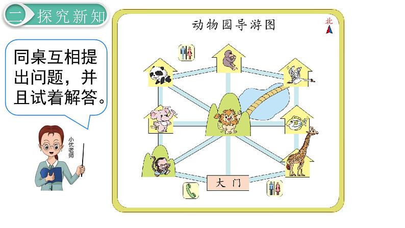 义务教育人教版三年级数学下册第1单元第4课时 简单的路线图第7页