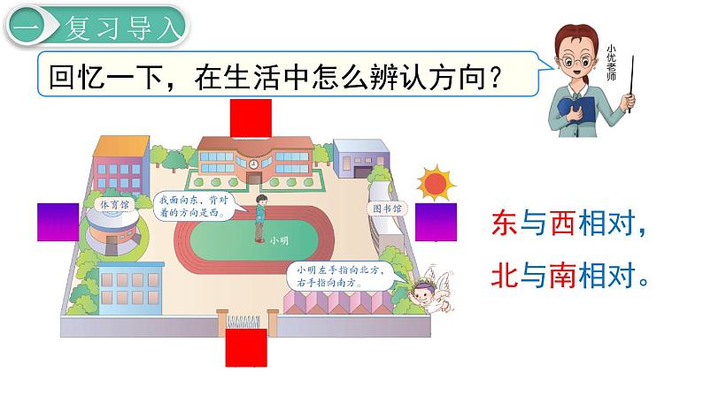 义务教育人教版三年级数学下册第1单元第3课时 认识东南、东北、西南、西北 课件03