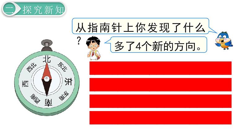 义务教育人教版三年级数学下册第1单元第3课时 认识东南、东北、西南、西北 课件06