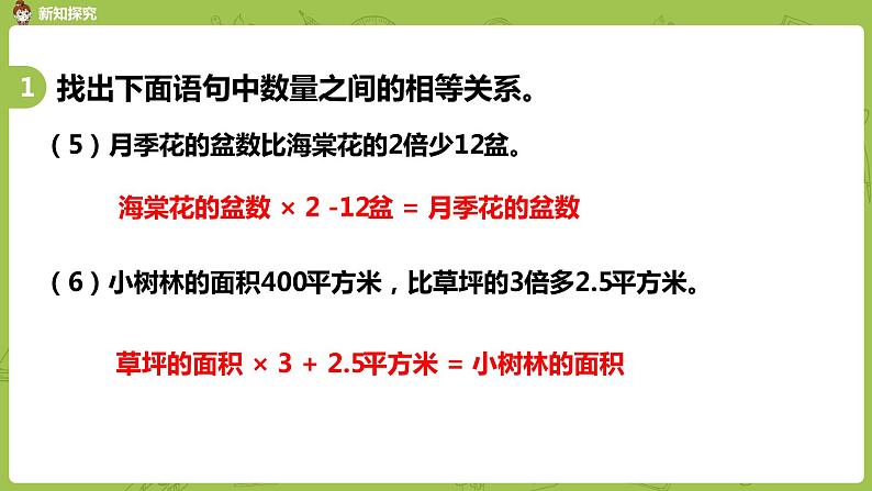 苏教版五年级数学下册 第一单元 解方程和列方程解决简单实际问题练习（PPT课件）第6页