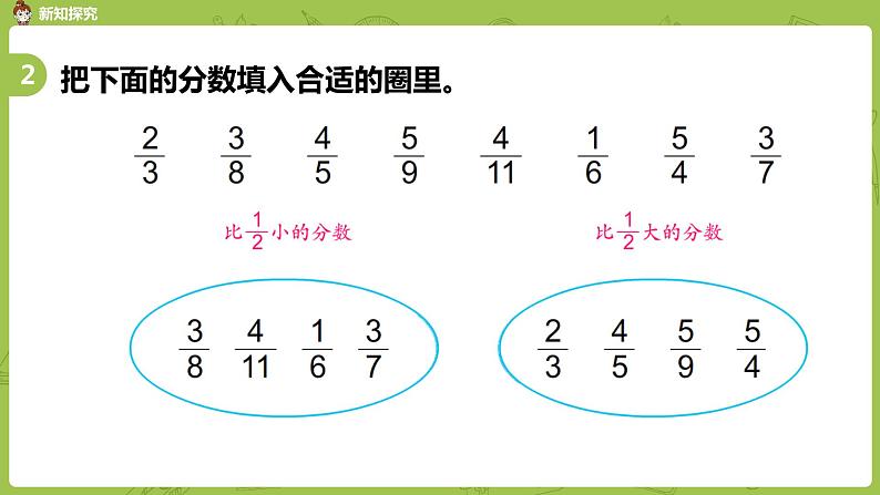 苏教版五年级数学下册 第四单元第13课时  分数的大小比较练习（PPT课件）第6页