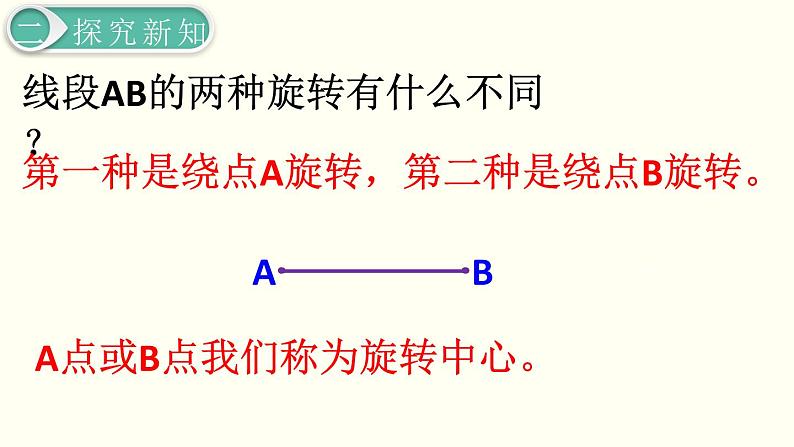 义务教育人教版五年级数学下册 第5单元  图形的运动（三）   第1课时  旋转（1）第4页