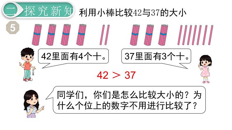 义务教育人教版一年级数学下册第4单元  100以内数的认识第6课时  比较大小 课件03