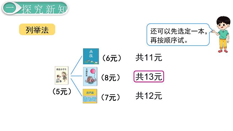 义务教育人教版一年级数学下册第5单元  认识人民币第4课时  简单的计算（2）第7页