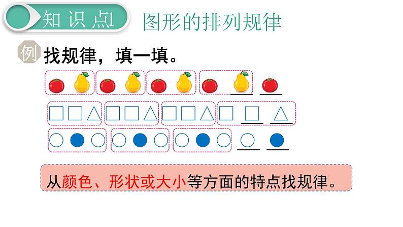 义务教育人教版一年级数学下册第8单元  总复习 第5课时  找规律 课件03