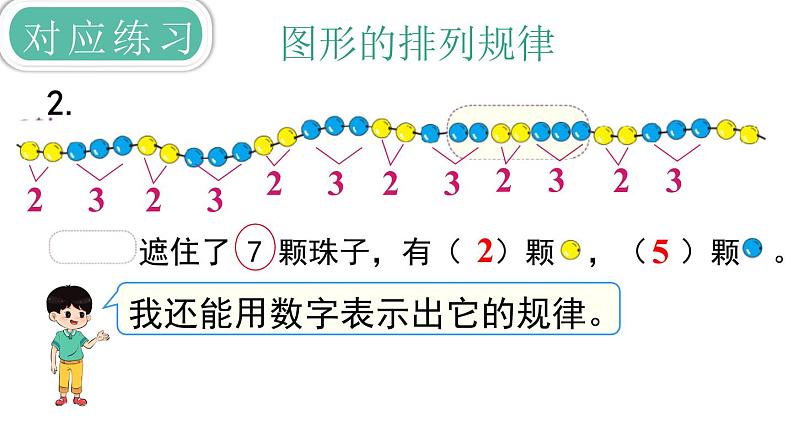 义务教育人教版一年级数学下册第8单元  总复习 第5课时  找规律 课件06