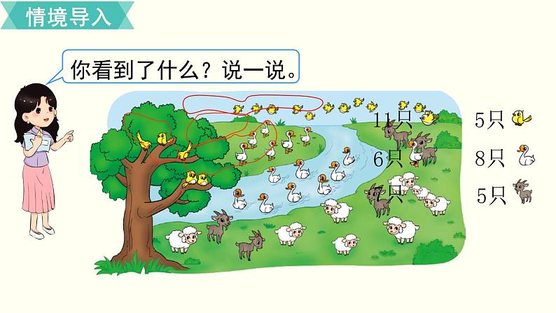 一年级北师大数学下 第一单元  加与减（一） 第7课时  美丽的田园 课件02