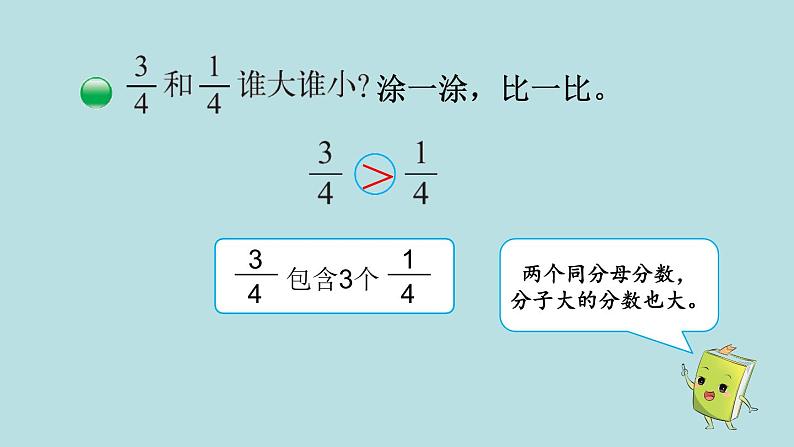 三年级北师大数学下第六单元  认识分数  第3课时 比大小 课件04