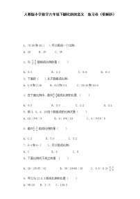 人教版六年级下册比例的意义巩固练习