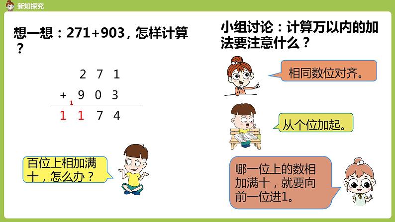 人教版三年级上册 第4单元 课时1 加法1课件07