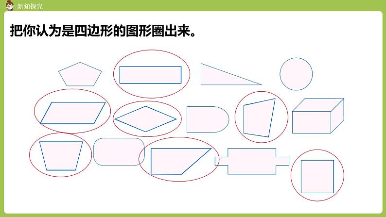 人教版三年级上册 第7单元 课时1 认识四边形课件04