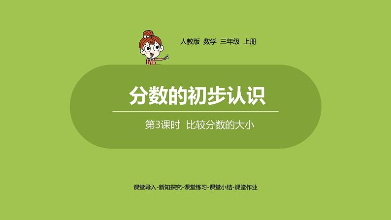 人教版三年级上册 第8单元 分数的初步认识 课时3 比较分数的大小课件01