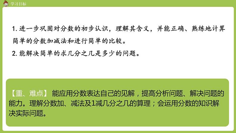 人教版三年级上册 总复习 课时5 分数的初步认识 集合课件02