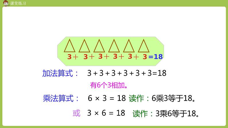 人教版教学二年级上册 第9单元  总复习 第二课时 乘法课件07