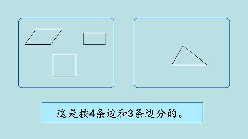 四年级北师大数学下册 第二单元  认识三角形和四边形   第1课时  图形分类课件07