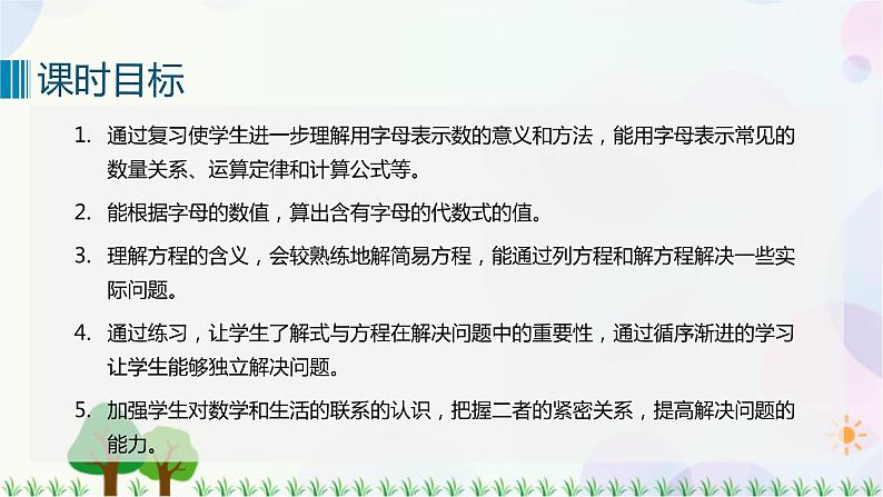 人教版六下数学 第六单元8. 数与代数——式与方程  教案PPT02