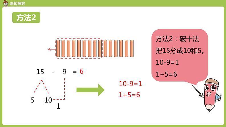 数学人教一（下）第2单元 20以内的退位减法 第1课时 例1 课件06