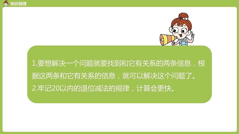 数学人教一（下）第2单元 20以内的退位减法 第13课时 整理和复习 课件06