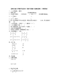 北师大版小学数学总复习《数与代数》检测试题三（附答案）