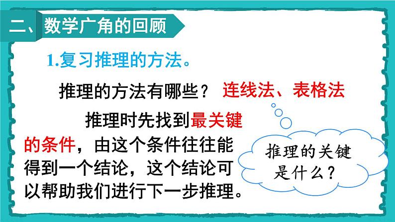 人教版二年级数学下册 10 总复习 第四课时 克和千克、数学广角——推理课件08