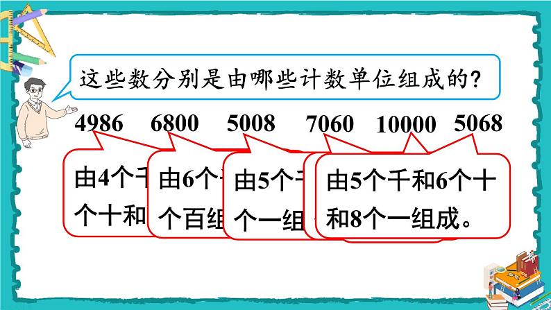 人教版二年级数学下册 10 总复习 第二课时 混合运算、万以内数的认识课件07