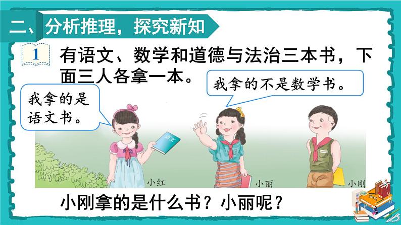 人教版二年级数学下册 9 数学广角——推理 第一课时 推理（1）课件03